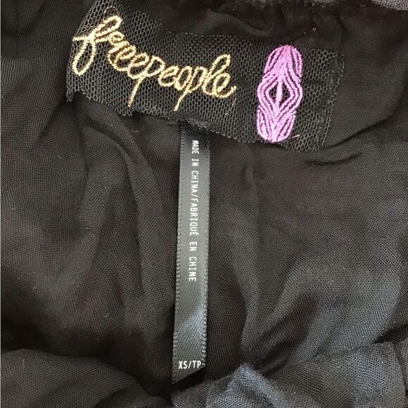 Free People Black Floral In Full Bloom Flowy Maxi Dress New Size XS - Picture 13 of 15